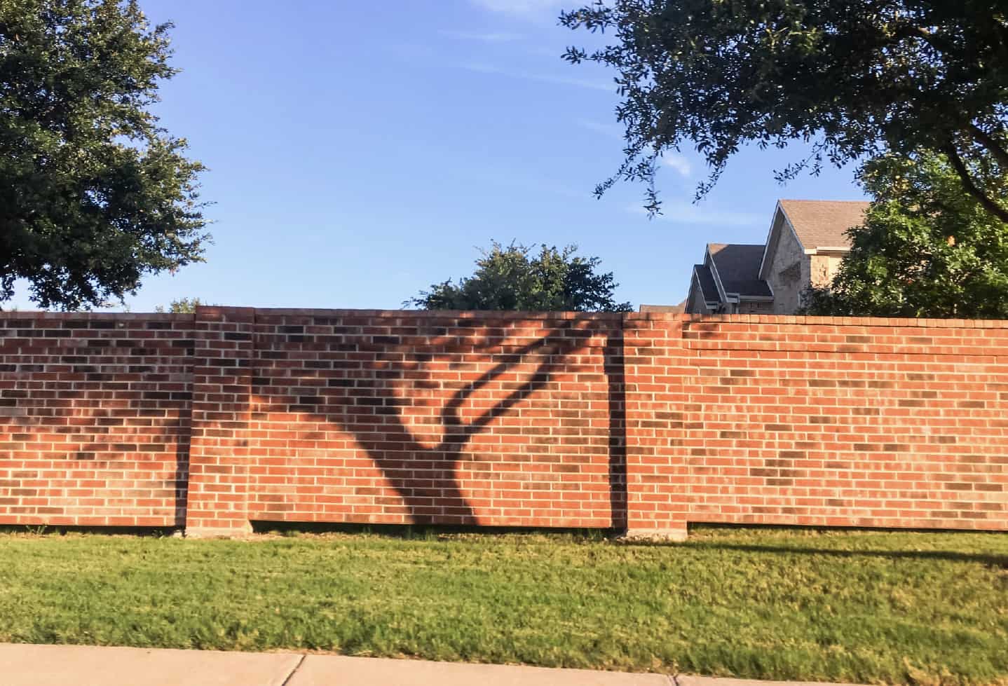 brick wall used for soundproofing from highway traffic noise