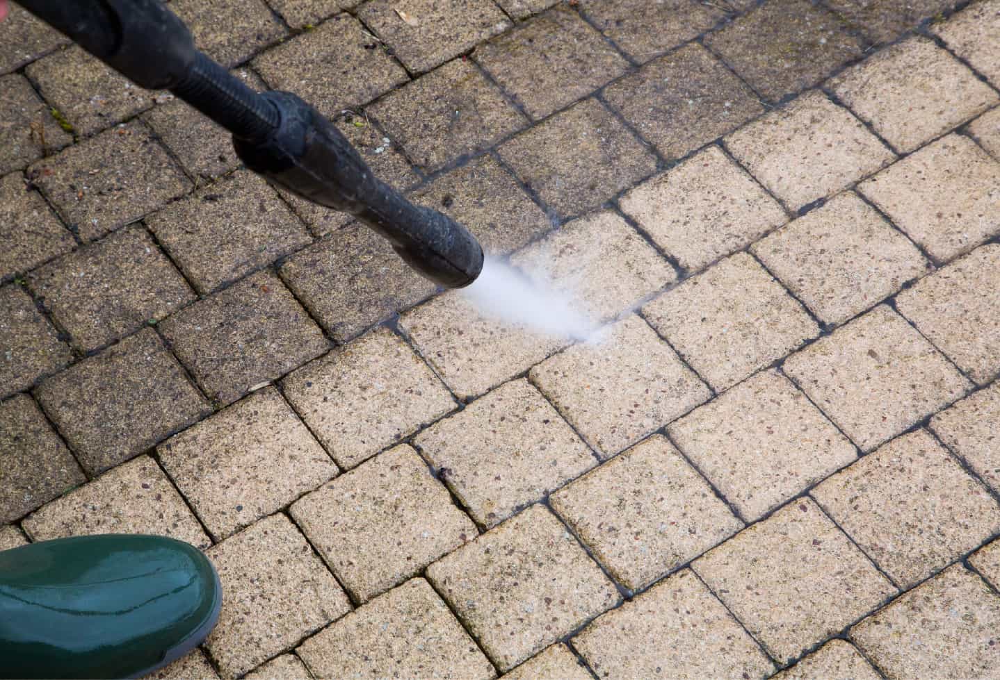 power washing stone tiles
