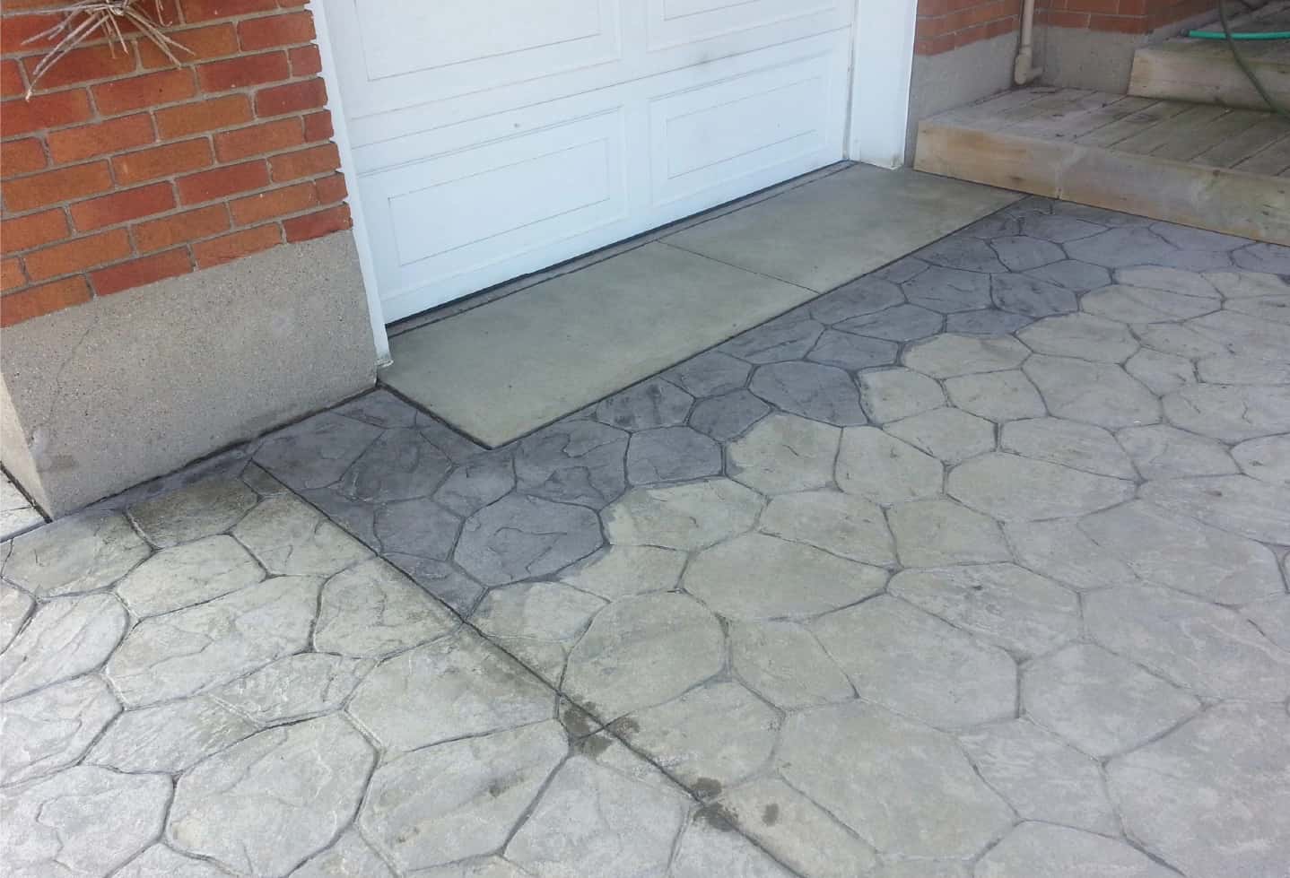 outside pavers by front step